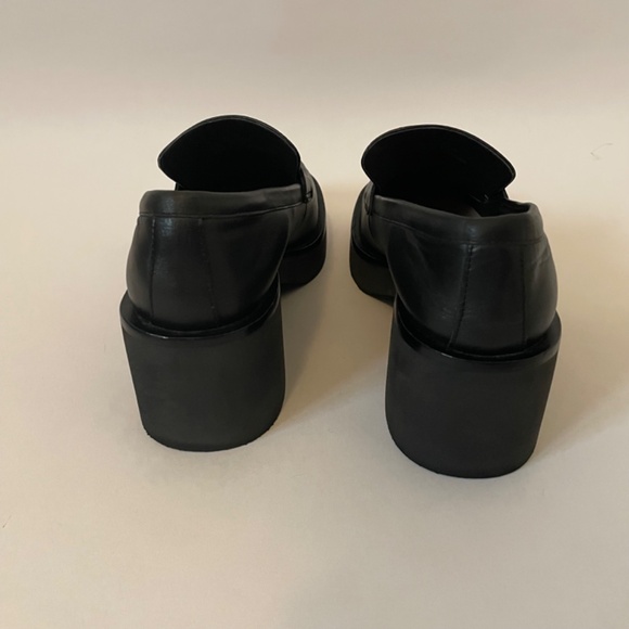 Stuart Weitzman Aiden Rise Platform Lug Sole Black Leather Loafers Women's 6 - Picture 6 of 9